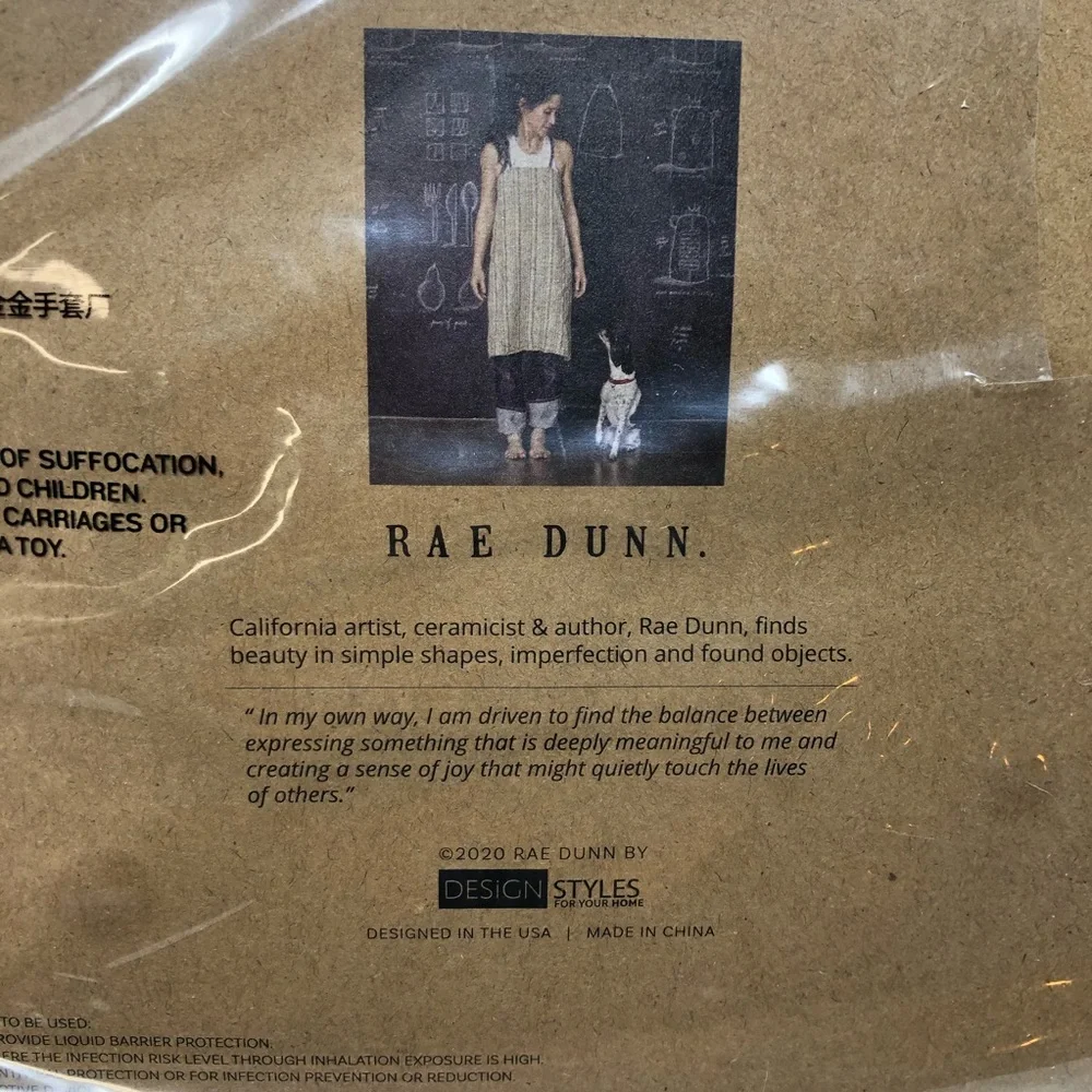 Rae Dunn Black Face Mask Reusable Imagine & Dream
